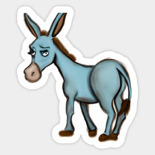 Cute Mule Drawing Sticker